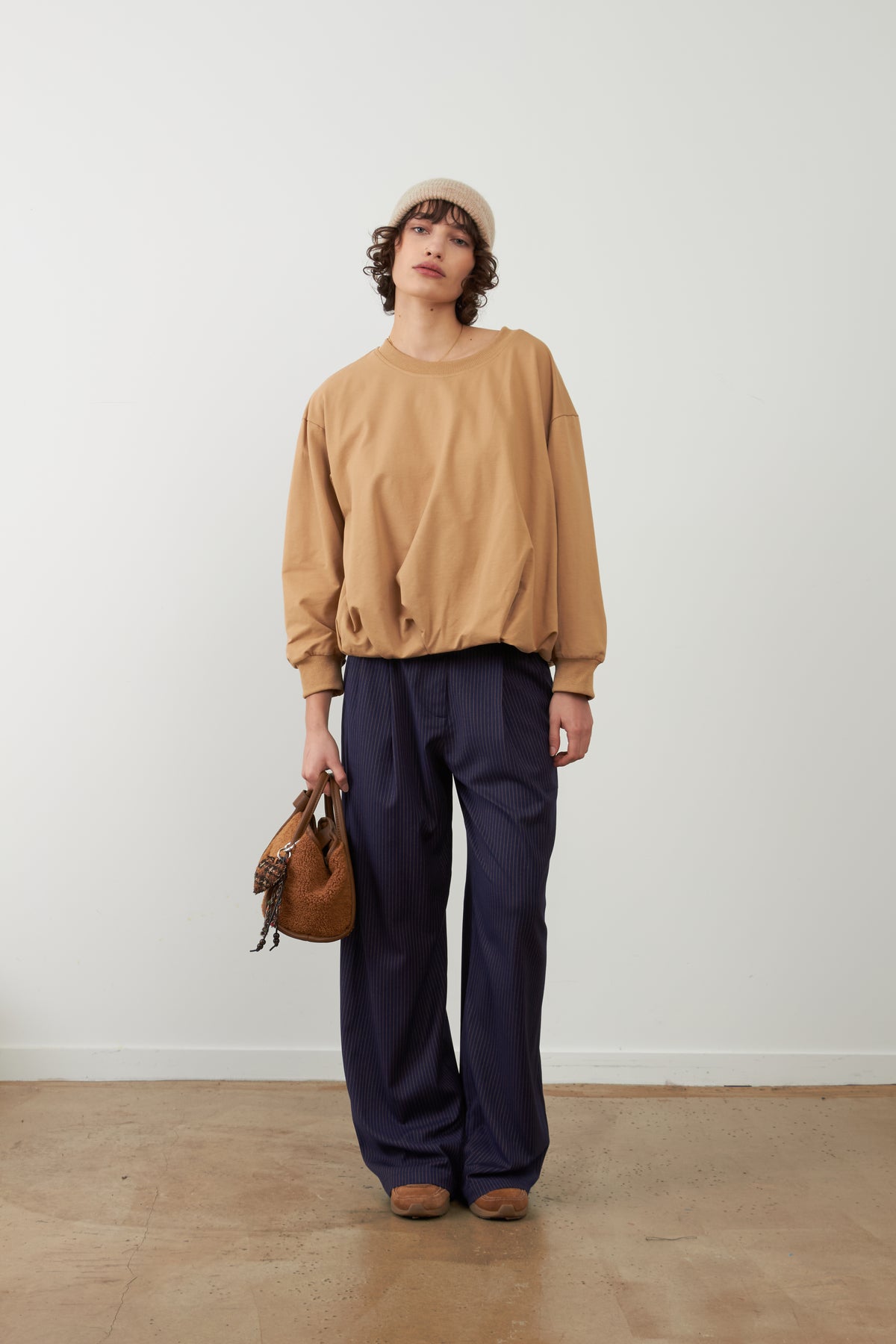 Pantalon large fluide Fergus - Navy