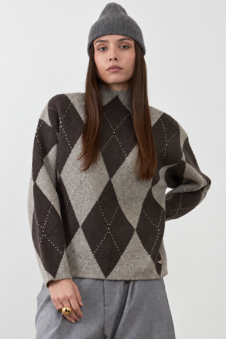 Pull Zephirine - Losange Gris