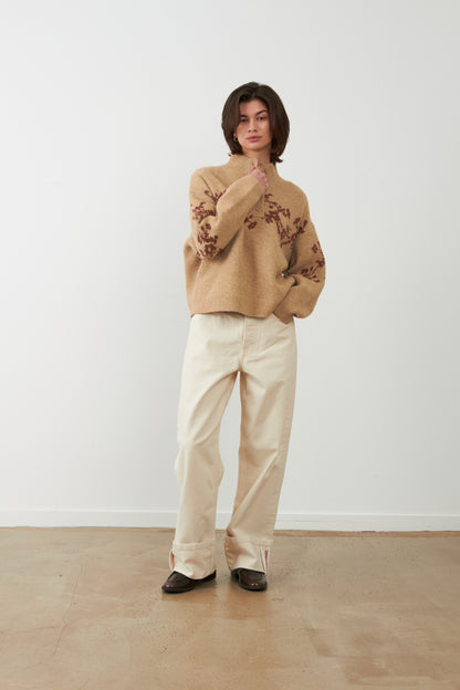 Pull Egee à motif - Beige Et Bronze