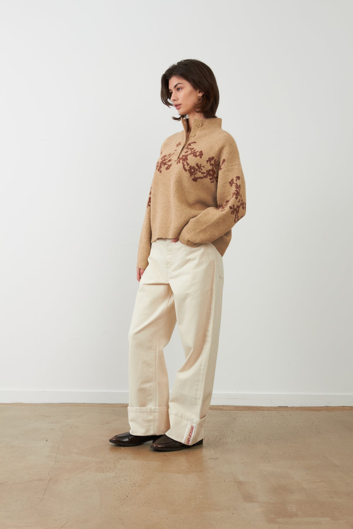 Pull Egee à motif - Beige Et Bronze
