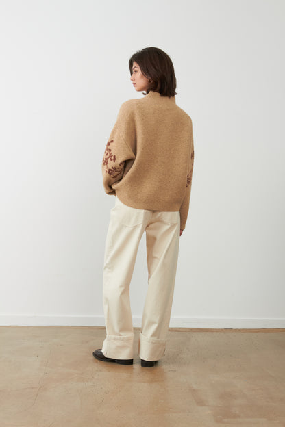 Pull Egee à motif - Beige Et Bronze