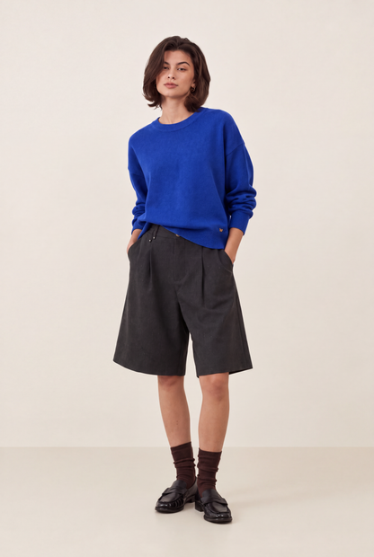 Pull col rond Ilsa - Bleu