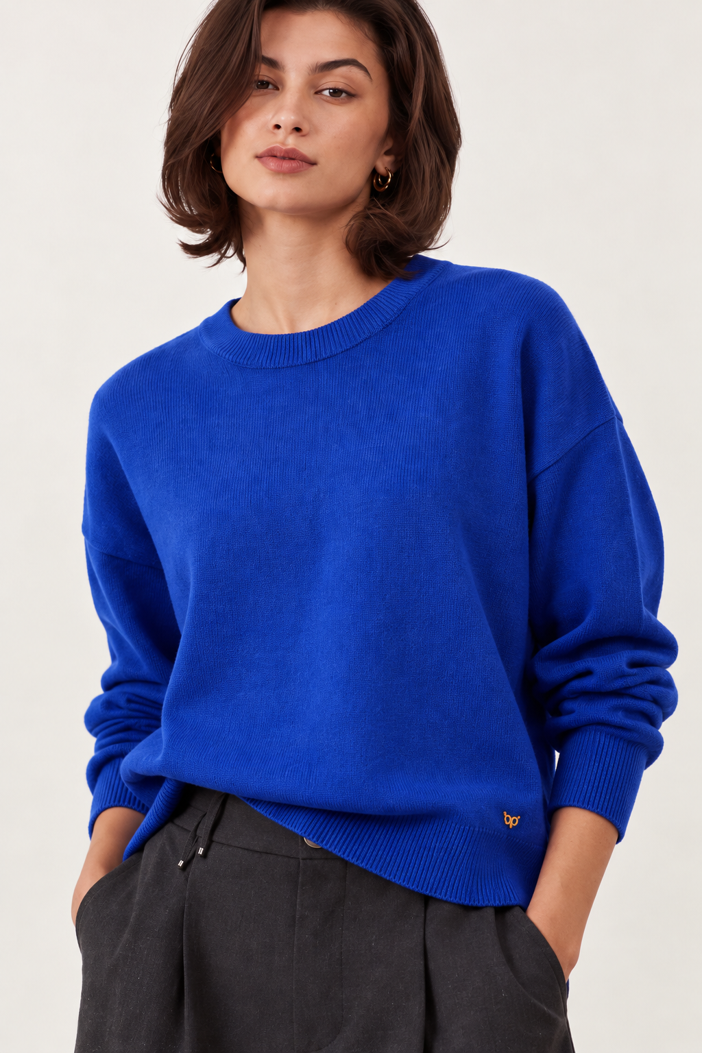 Pull col rond Ilsa - Bleu