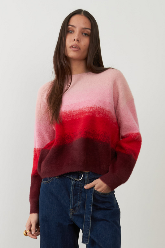 Pull Tricolore Josepha - Bordeaux