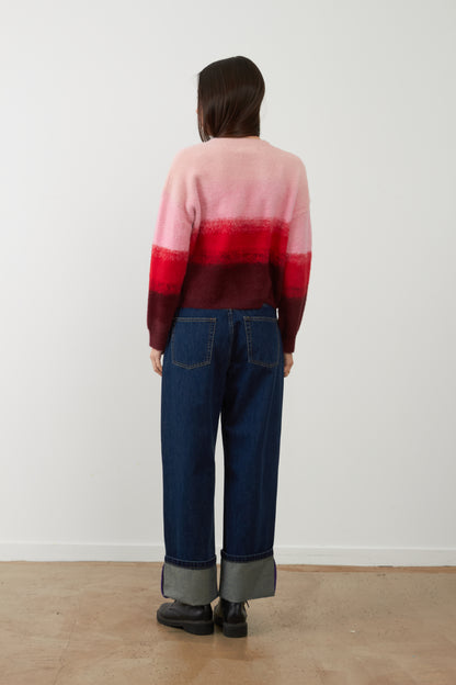 Pull Tricolore Josepha - Bordeaux