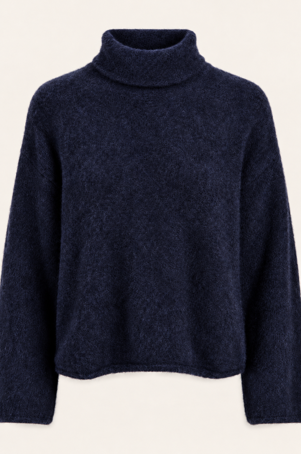 Pull en mohair col roulé Rolzen - Navy