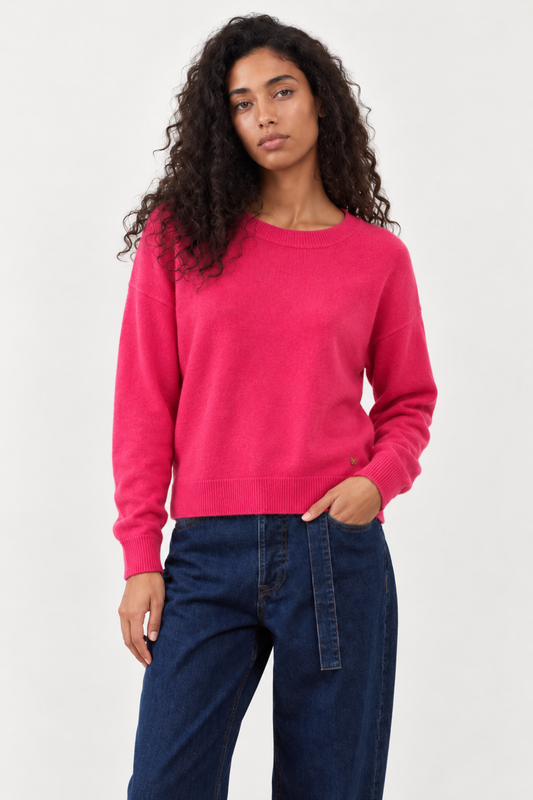 Pull col rond Ilsa - Rose