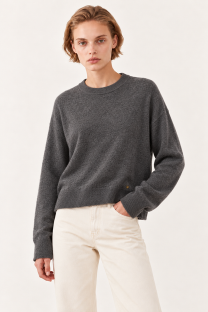Pull col rond Ilsa - Gris