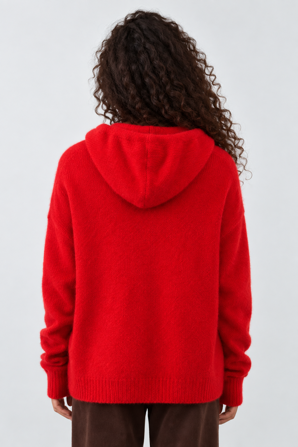 Pull racoon à capuche Bartola - Rouge Rubis