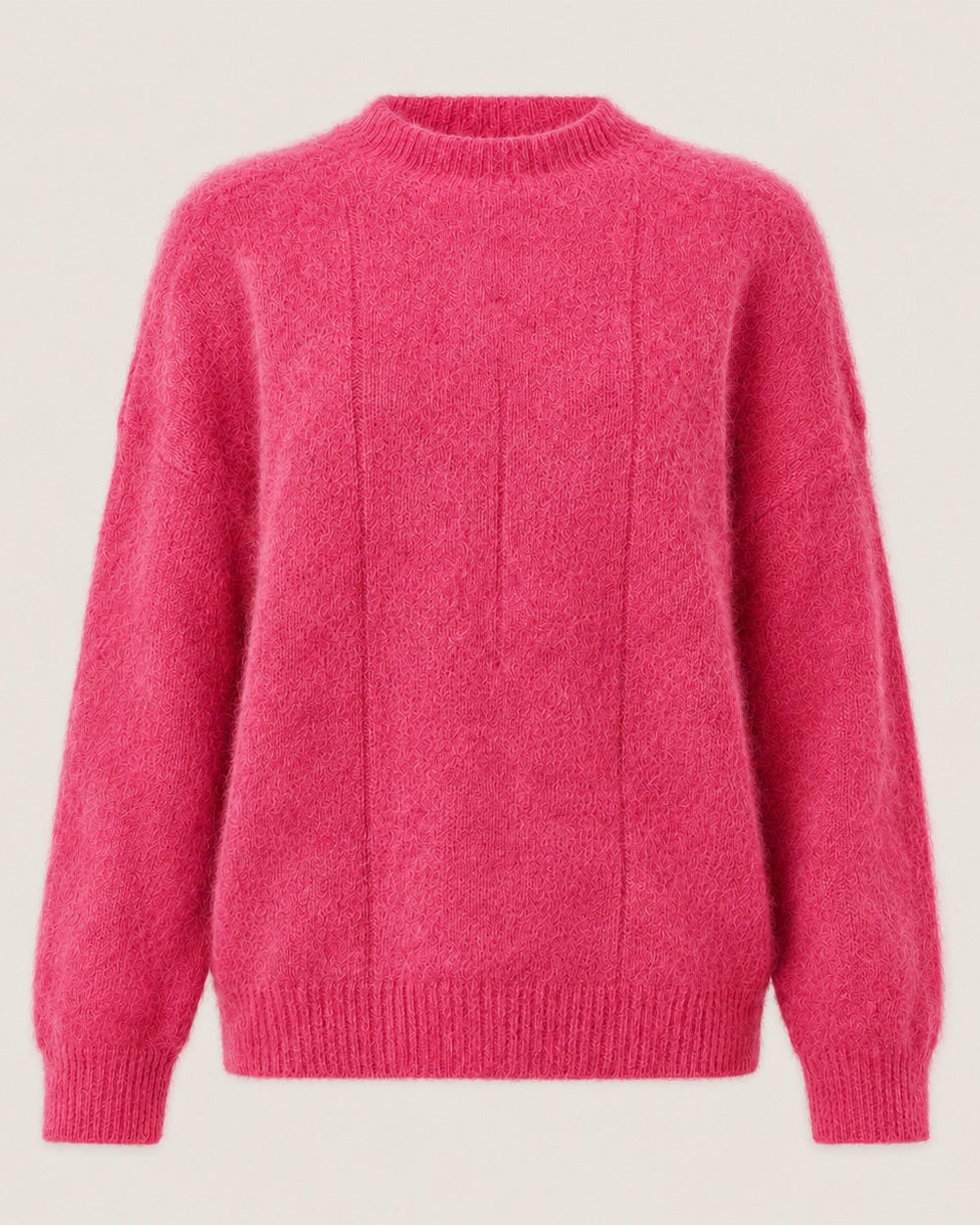 Pull duveteux mohair & laine Rania - Rose