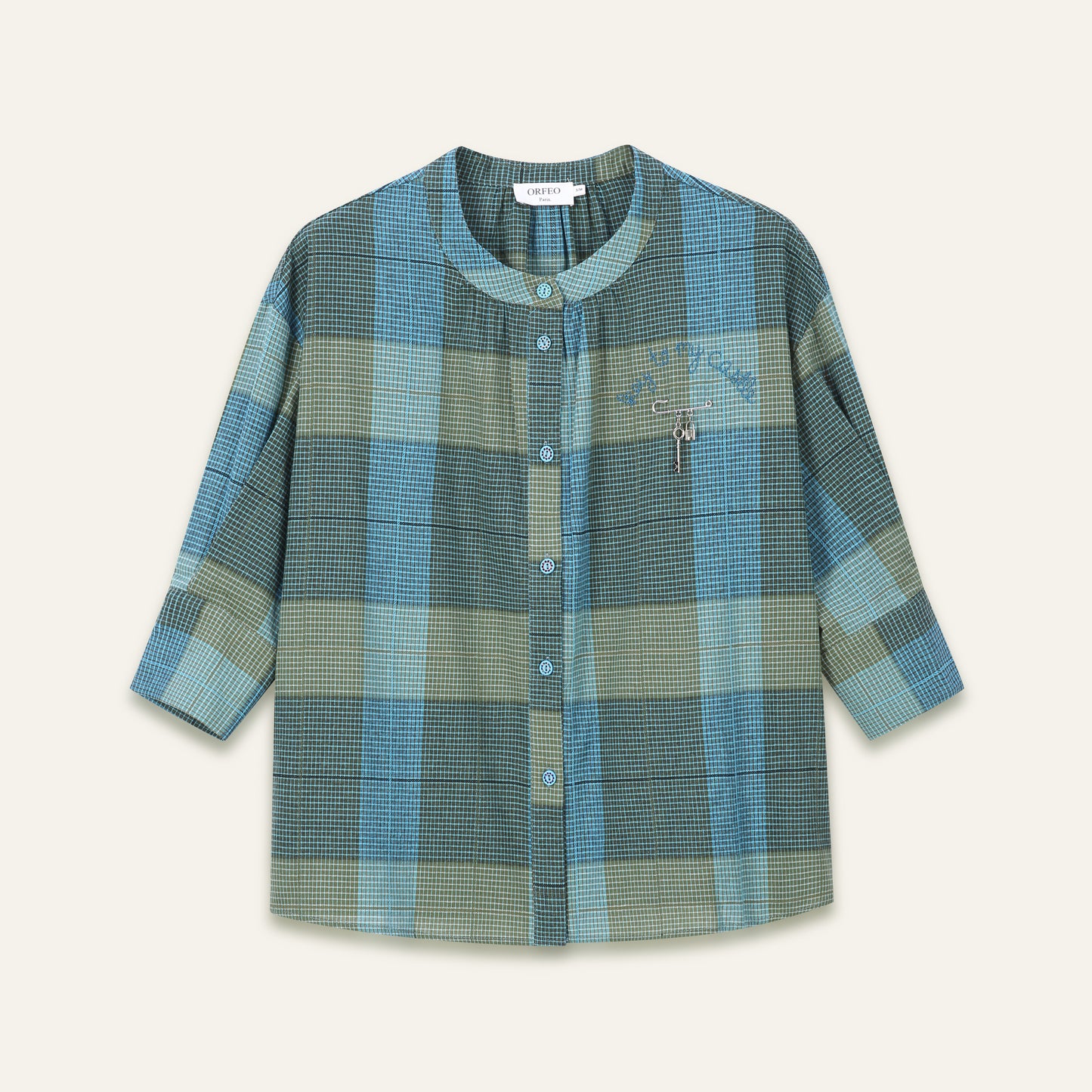 Blouse Simone - Carreaux bleus