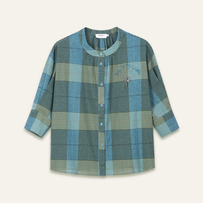 Blouse Simone - Carreaux bleus