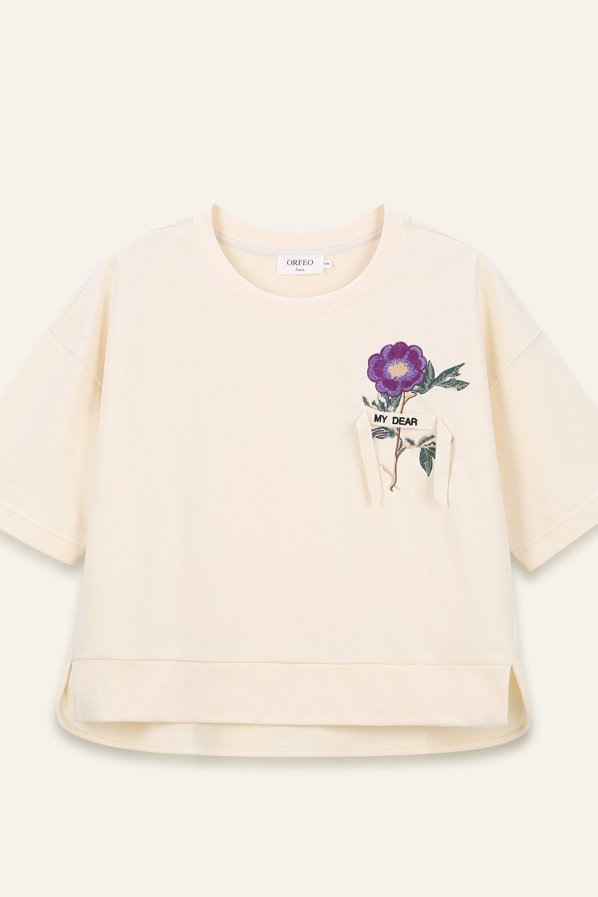 T-Shirt broderie florale Sohanne - Ivoire