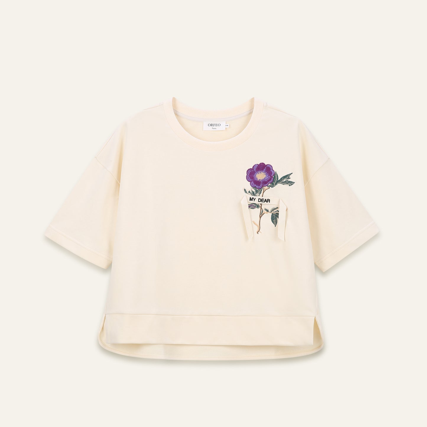 T-Shirt broderie florale Sohanne - Ivoire