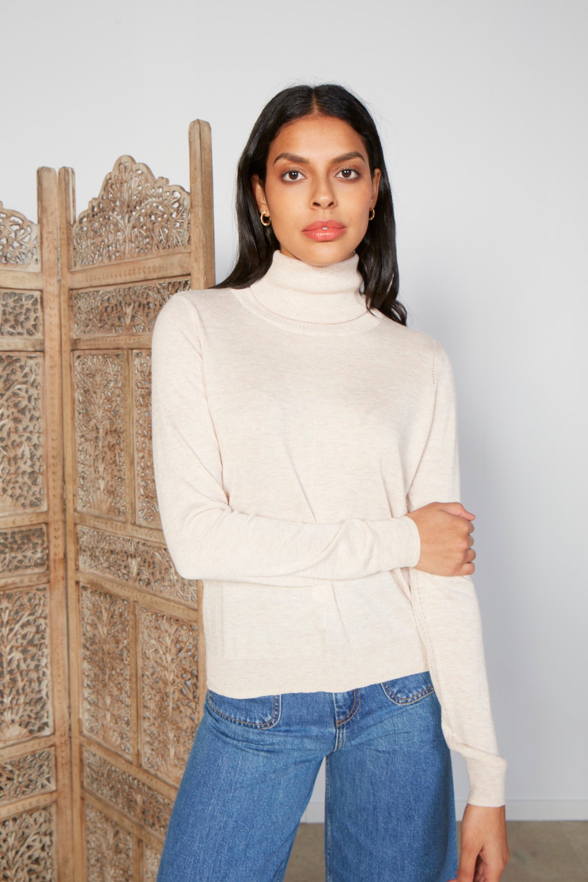 Pull col roulé cachemire Aliz essentiel
