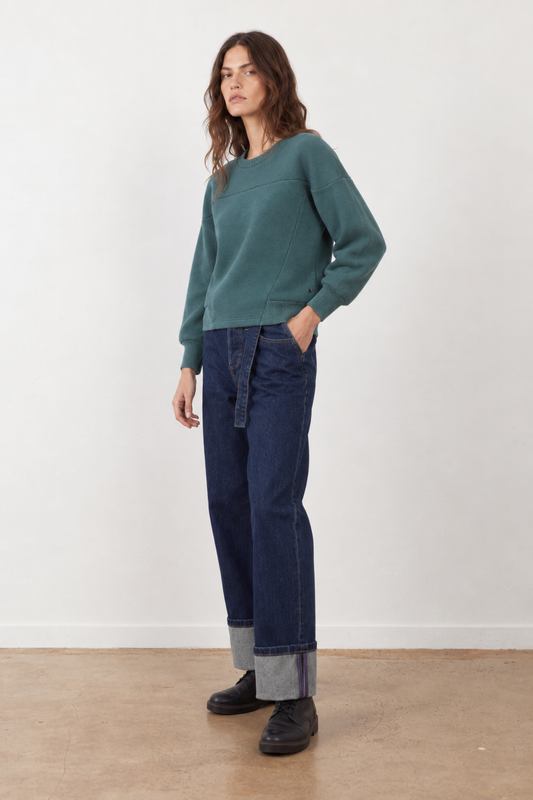 Sweatshirt bleu-vert Kaja - Pétrole