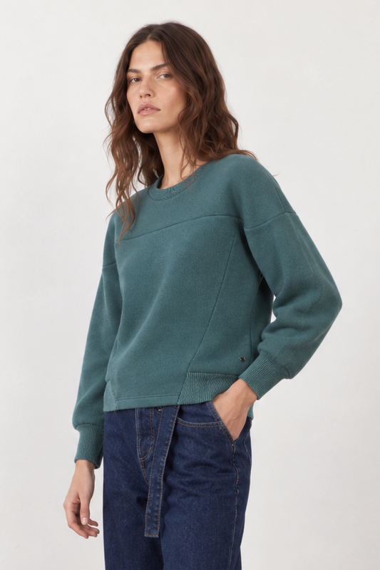 Sweatshirt bleu-vert Kaja - Pétrole