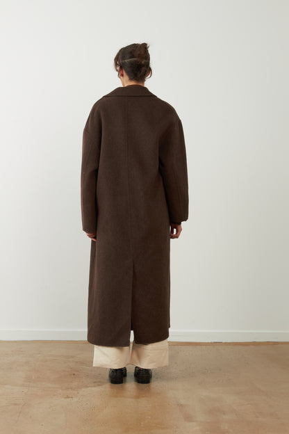 Manteau long Leya - Chocolat