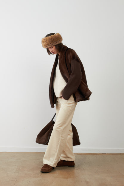 Veste avec fourrure Yana - Chocolat