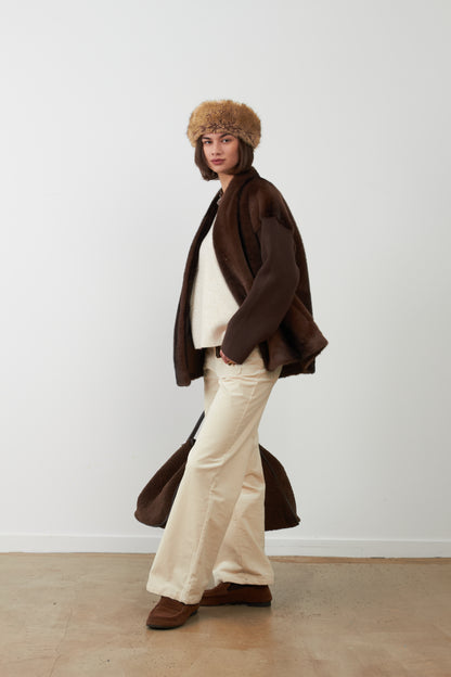 Veste avec fourrure Yana - Chocolat