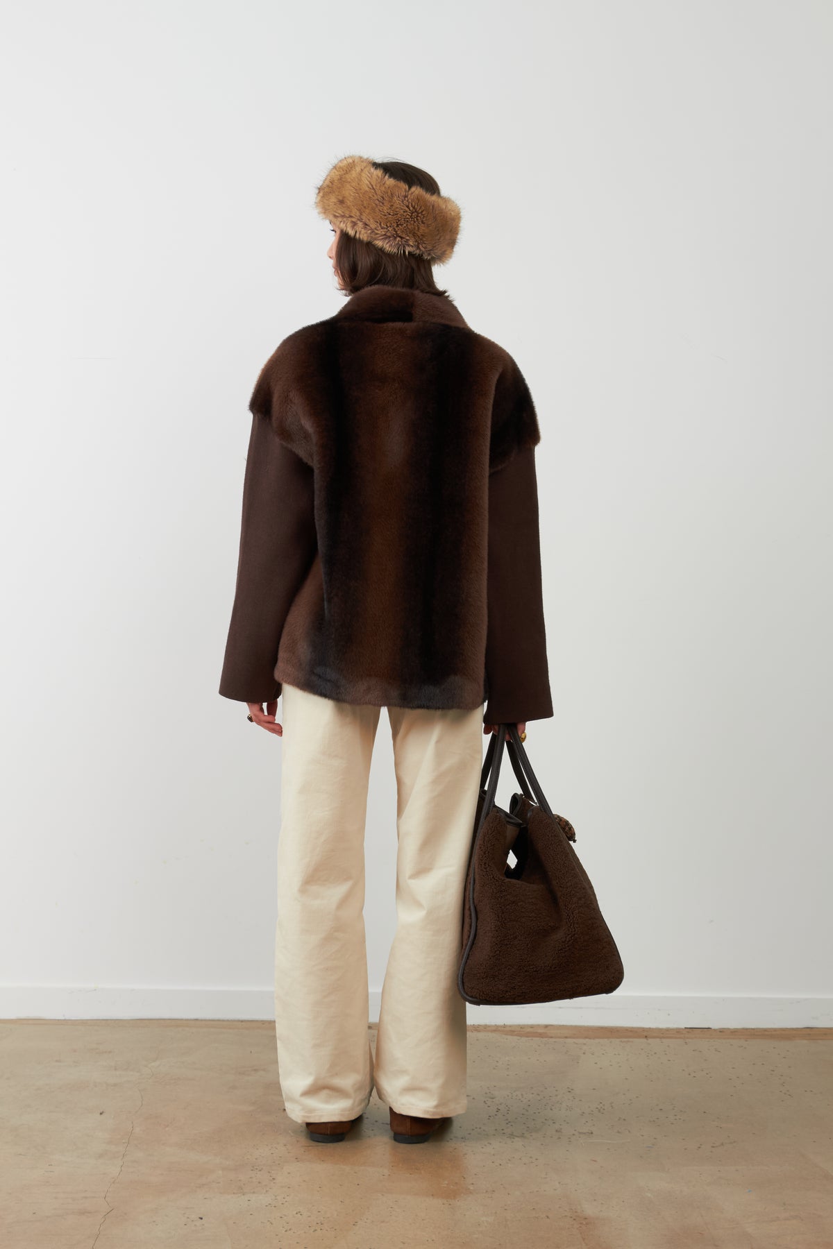 Veste avec fourrure Yana - Chocolat