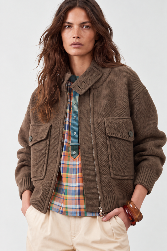 Veste gilet Biba - Chocolat