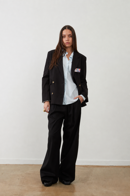 Veste blazer avec badge Adriel - Navy