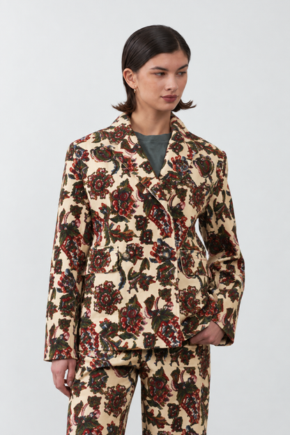 Veste blazer imprimé floral Adriel - Fleur de trieste