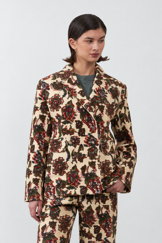 Veste blazer imprimé floral Adriel - Fleur de trieste