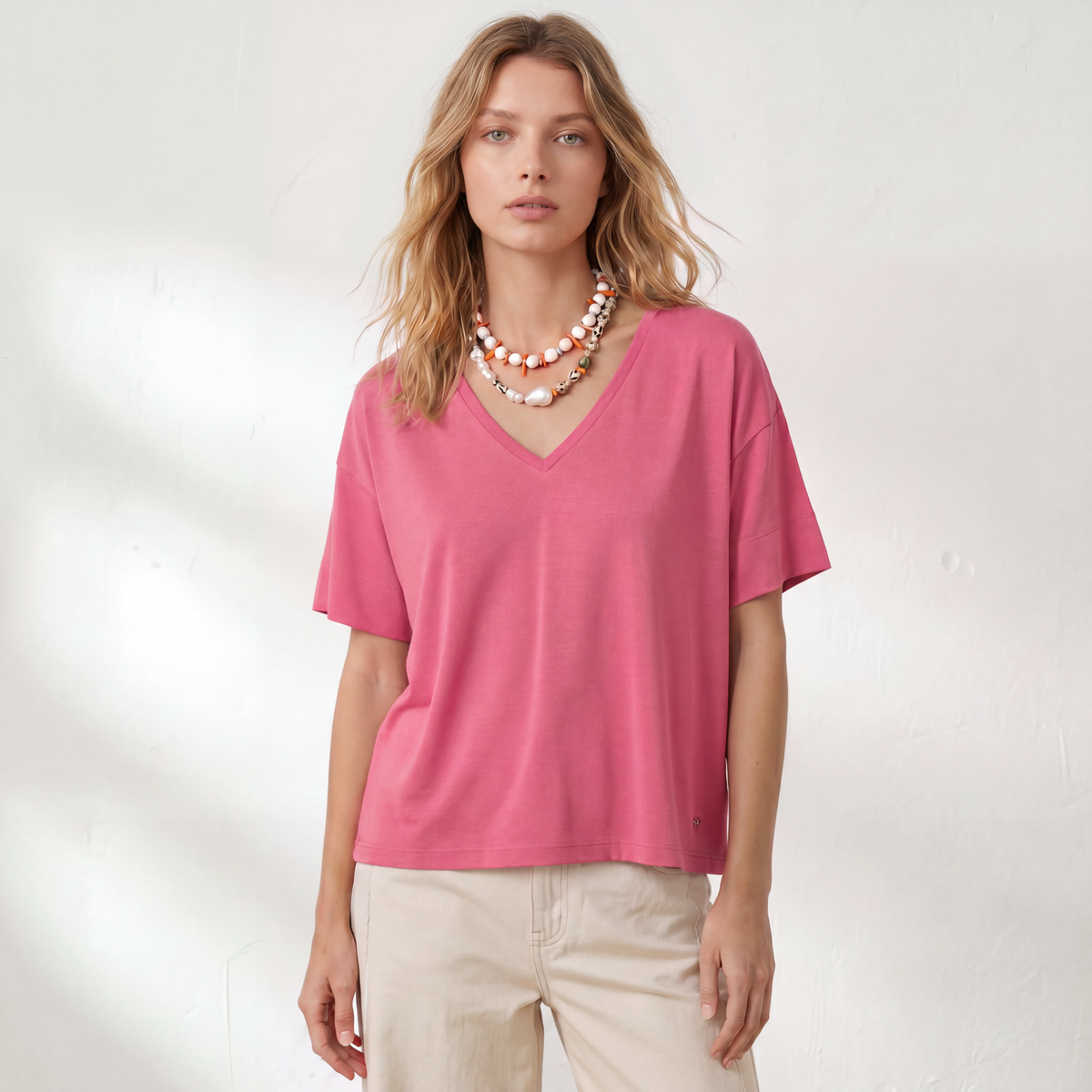 T-shirt col V Anya essentiel