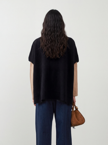 Gilet manches courtes Clarisse essentiel - Noir