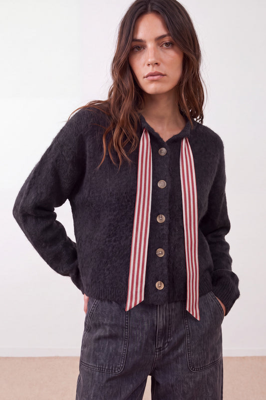Gilet Eirlys avec foulard - Gris