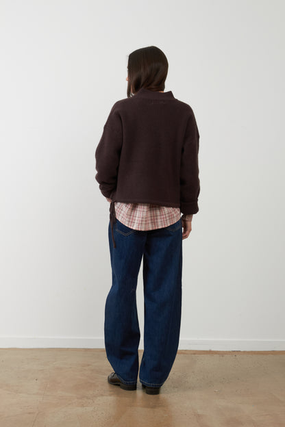 Pantalon jeans coupe balloon Grayson - Brut