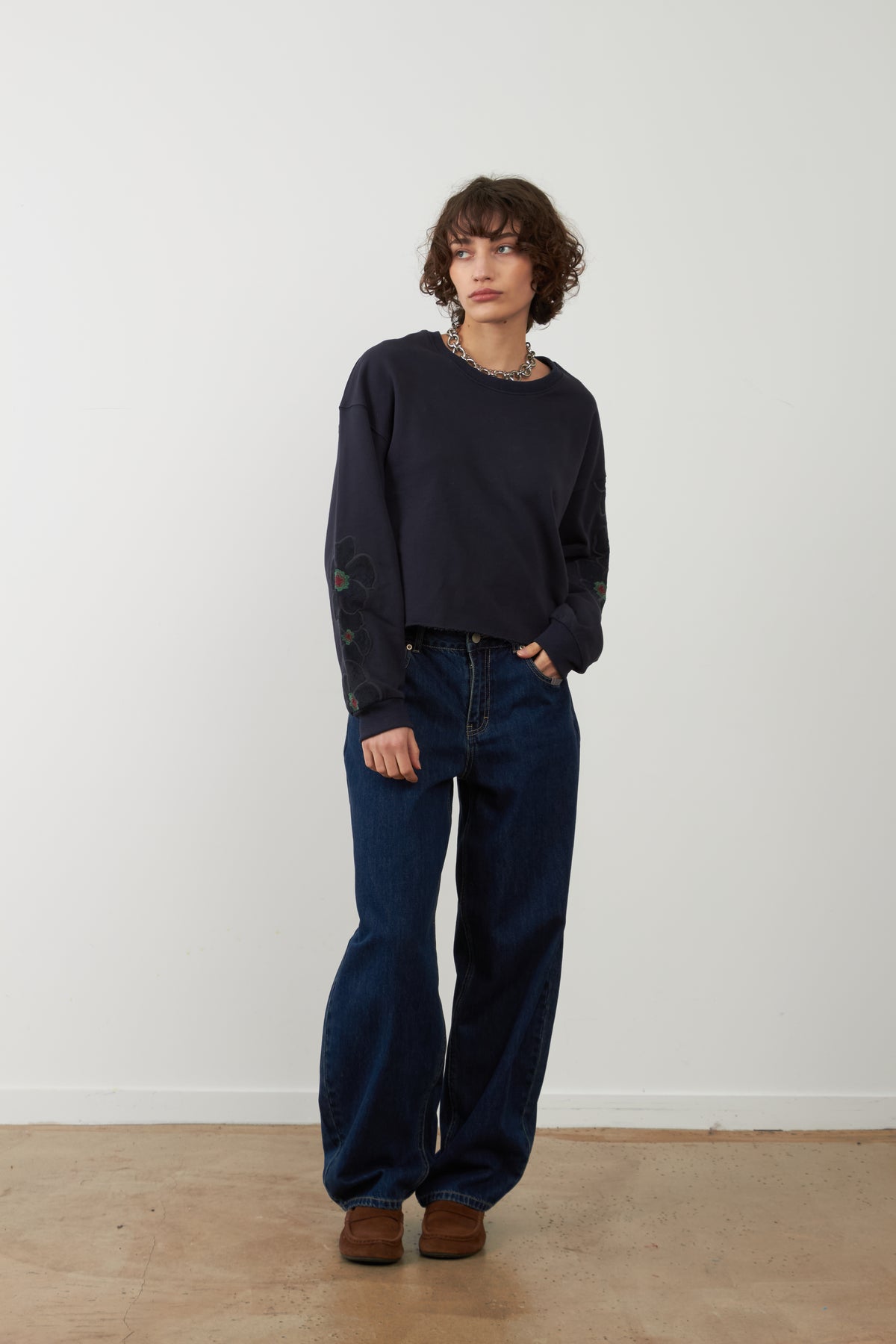Pantalon jeans coupe balloon Grayson - Brut