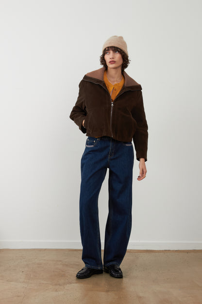 Pantalon jeans coupe balloon Grayson - Brut