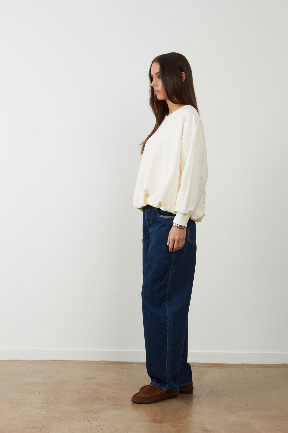 Pantalon jeans coupe balloon Grayson - Brut