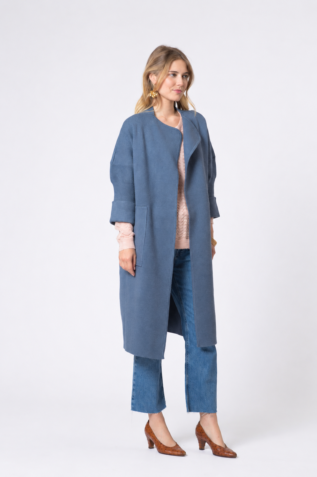 Manteau Koh, coloris denim
