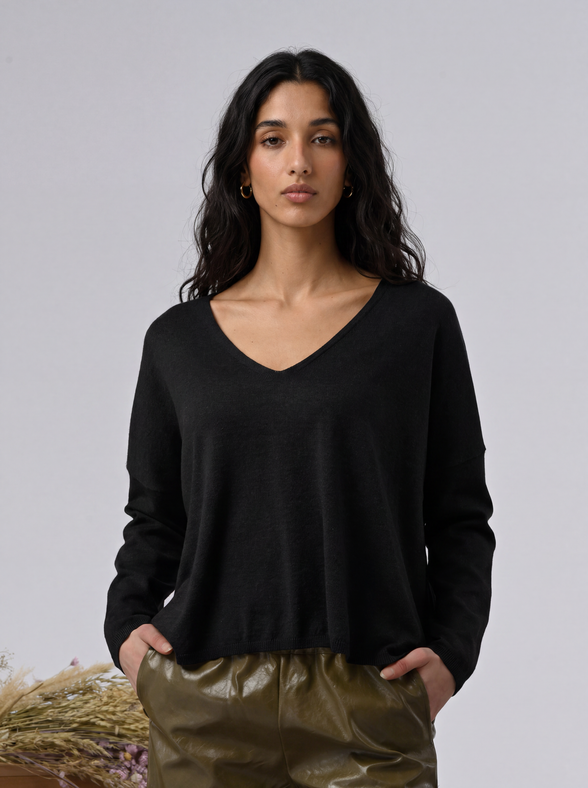 Pull col V Leila Essentiel