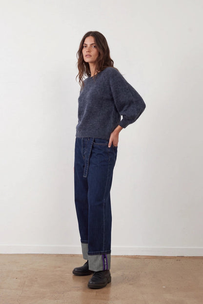 Pull en angora Maeva - Denim