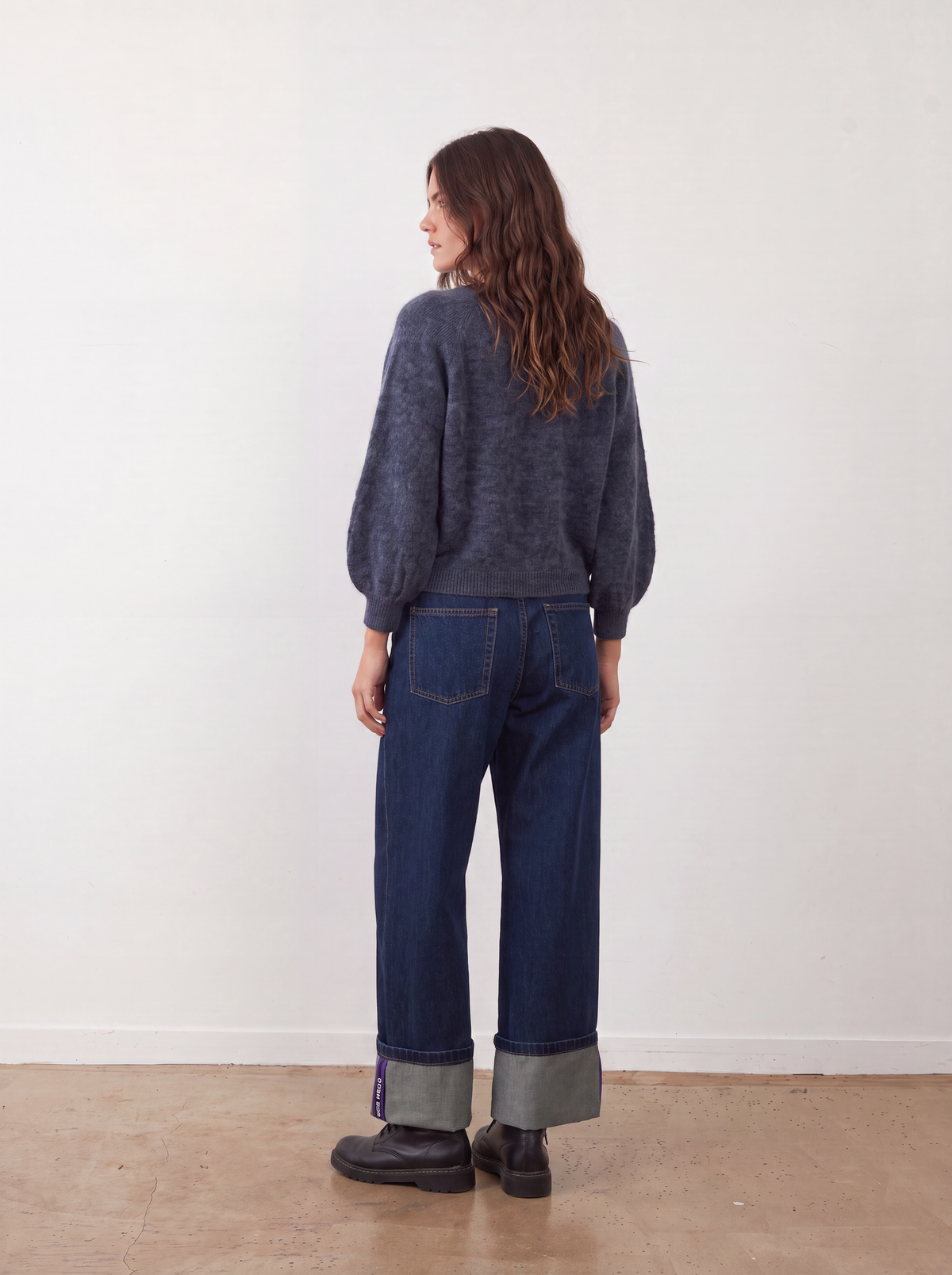 Pull en angora Maeva - Denim