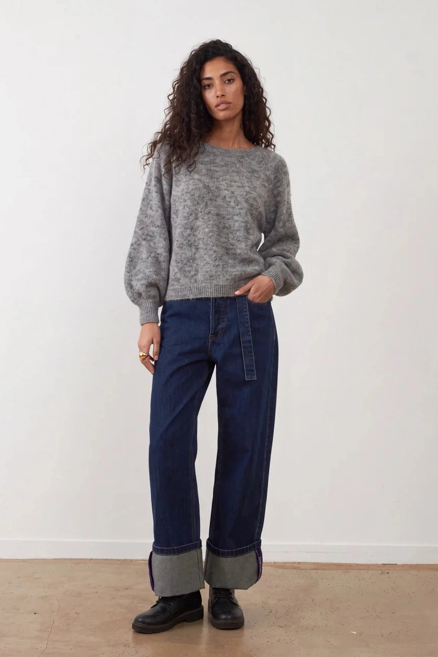Pull en angora Maeva - Gris