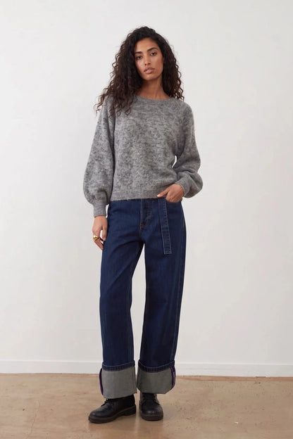 Pull en angora Maeva - Gris