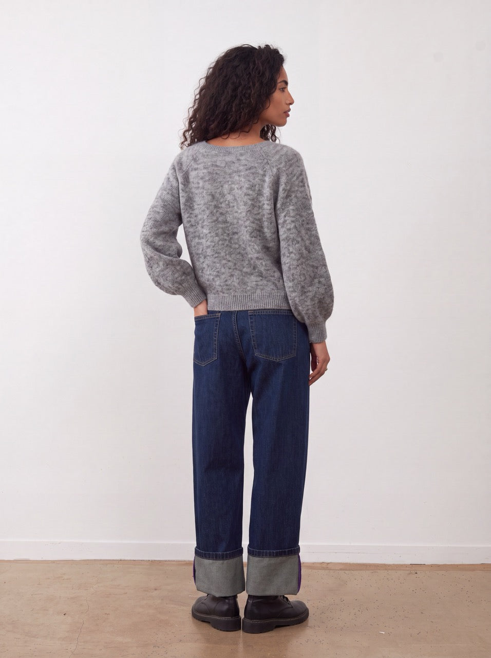 Pull en angora Maeva - Gris