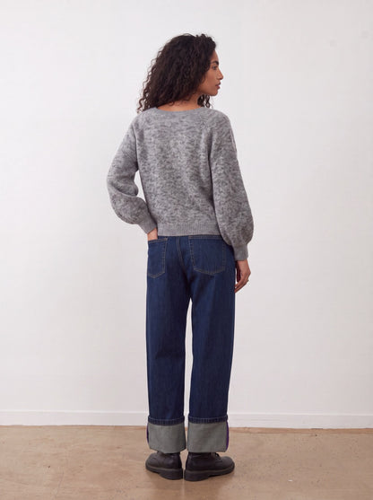 Pull en angora Maeva - Gris