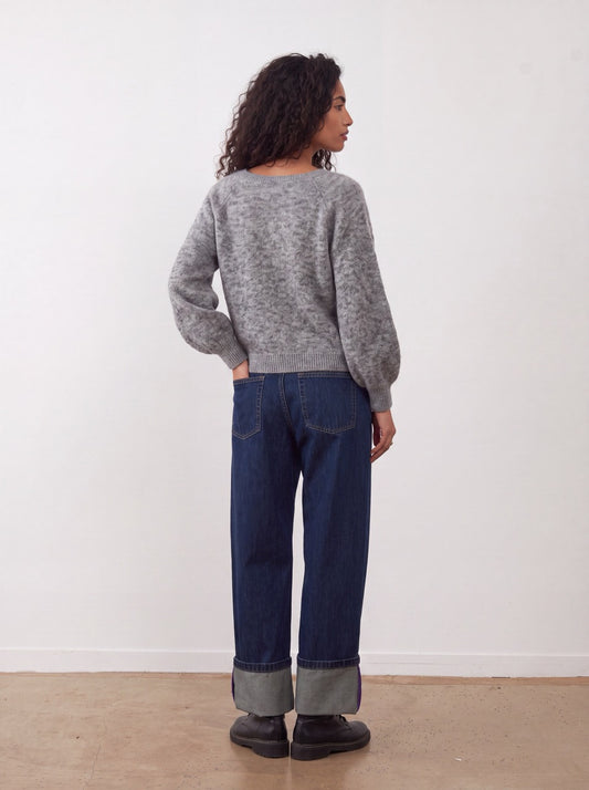 Pull en angora Maeva - Gris
