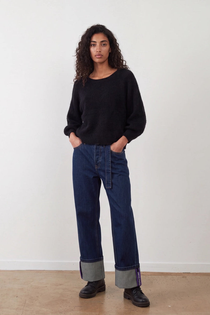 Pull en angora Maeva - Noir