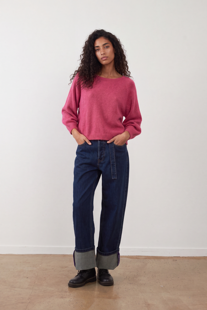 Pull en angora Maeva - Rose