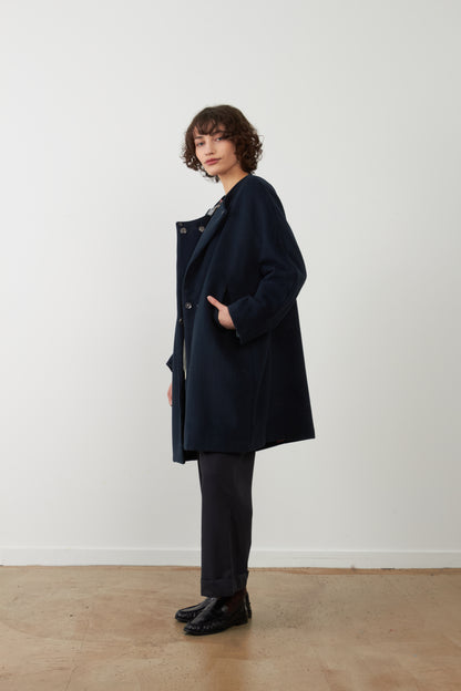 Manteau laine Emma - Pétrole