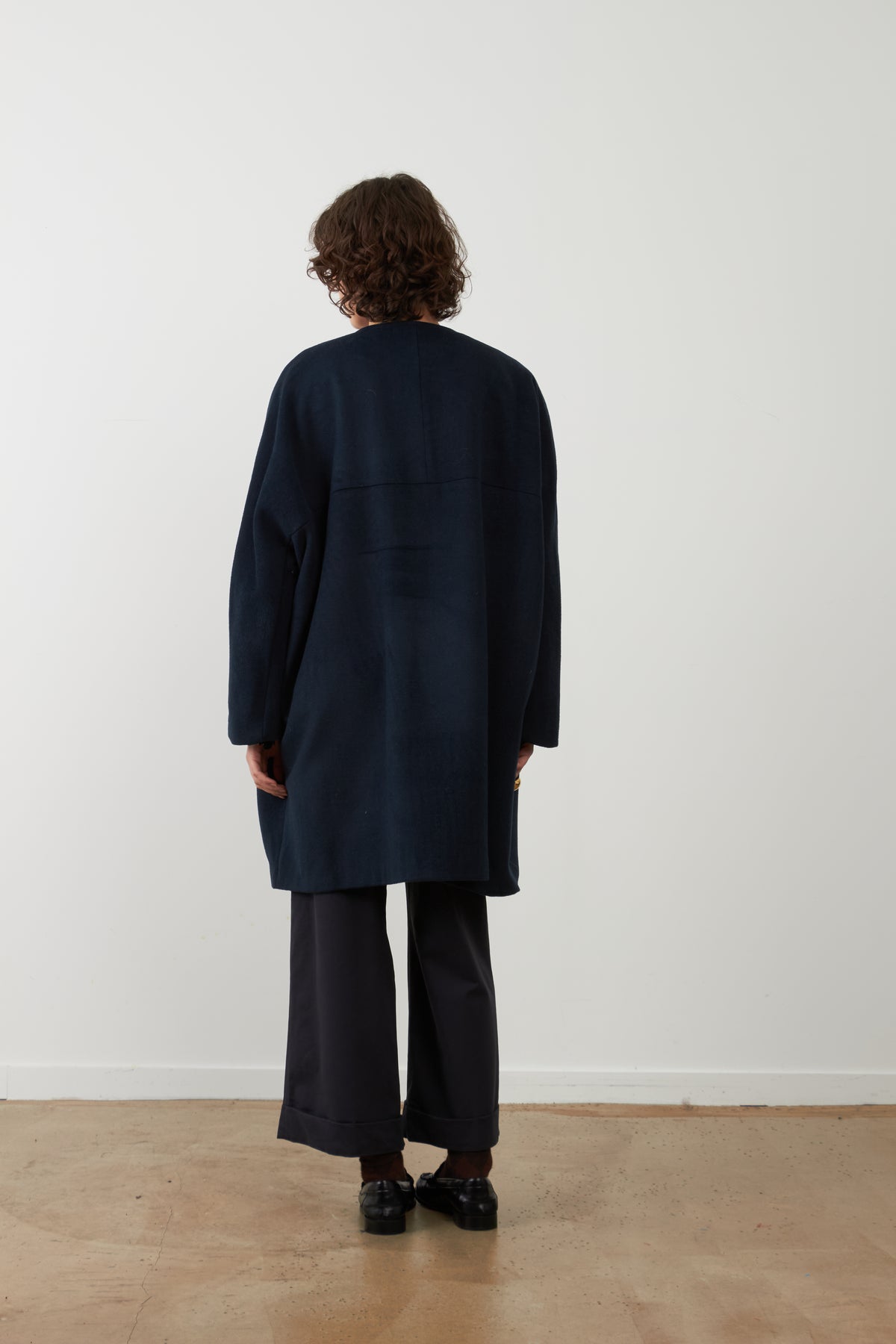 Manteau laine Emma - Pétrole