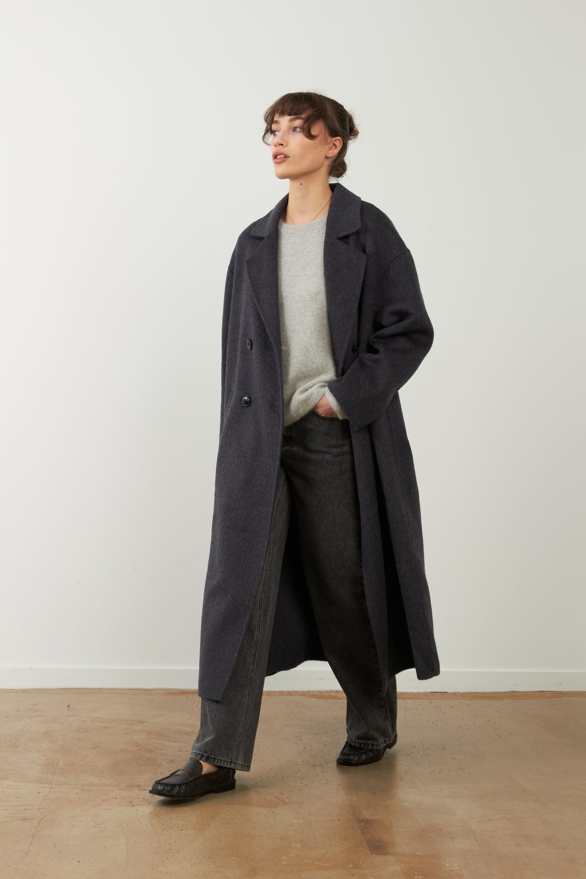 Manteau long Leya - Noir